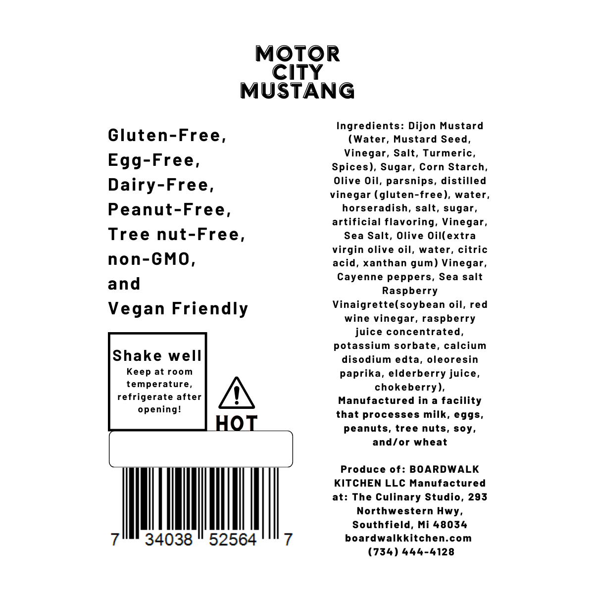 Motor City Mustang Horseradish Mustard