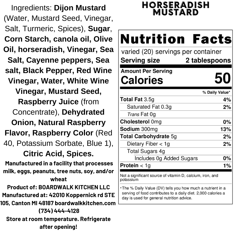 Motor City Mustang Horseradish Mustard