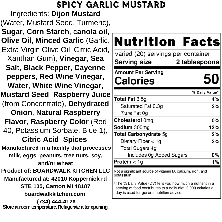 Gourmet Spicy Garlic Mustard